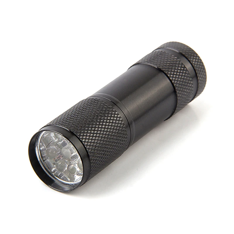 Lámpara de curado UV para moscas, luz de antorcha UV Rasin para pesca, tamaño Mini, construcción de aluminio, 9 LED pequeños - imagen 5