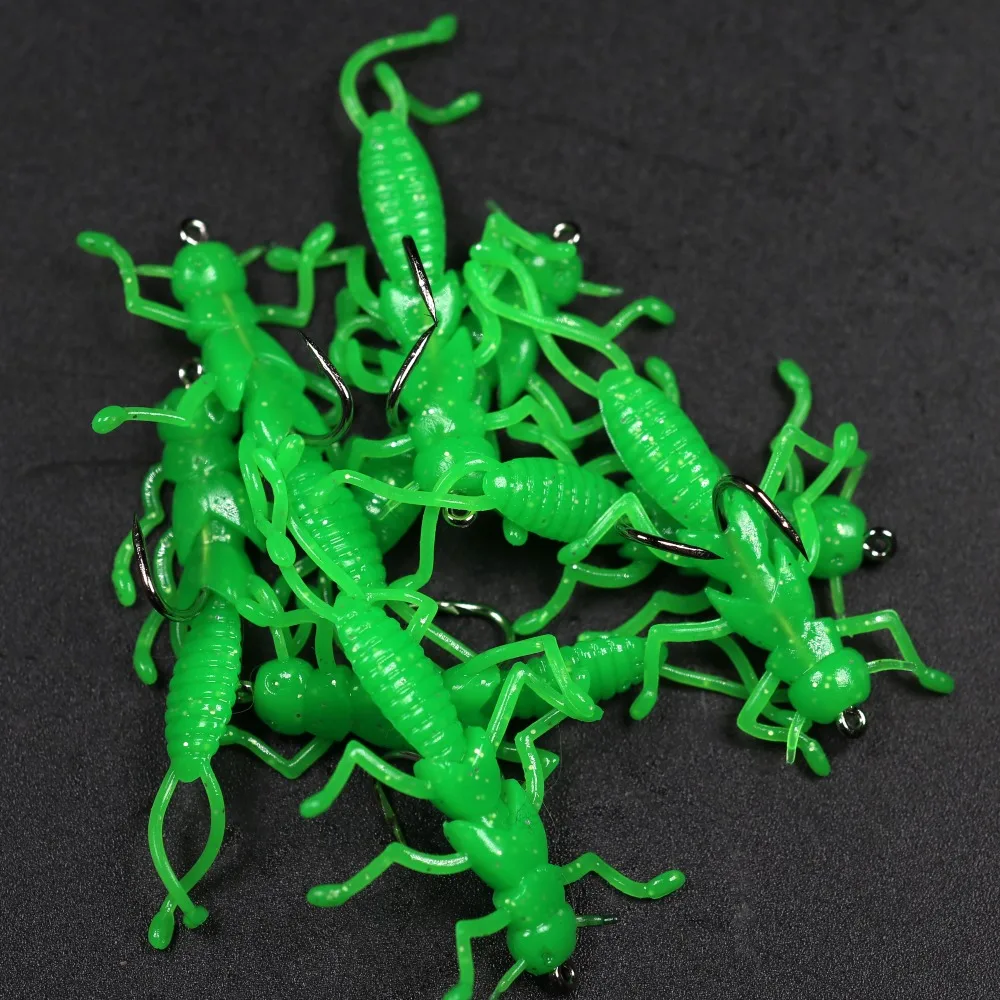 Bimoo-señuelo de pesca Stonefly, 10 unids/paquete, para pesca de trucha Crappie, multicolor, 35mm, con gancho - imagen 4