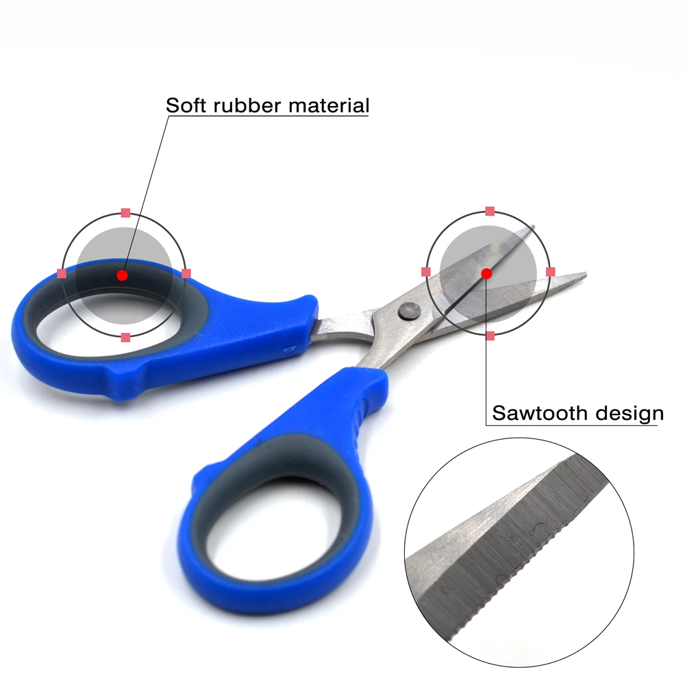 MNFT 1 Juego de alicates de Pesca, tijeras, Cortador de línea, herramienta para quitar el anzuelo para caja de Pesca, accesorios de Pesca, tijeras de Pesca portátiles - imagen 3