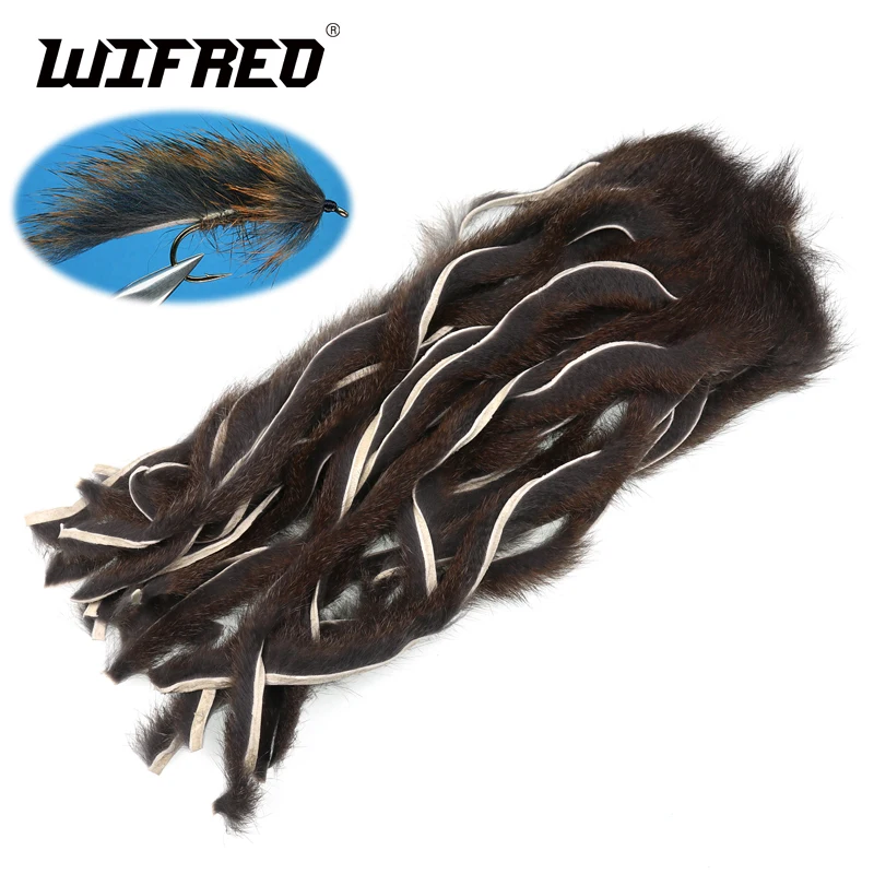 Wifreo-Micro tiras de ardilla Zonker, anzuelo de Matukas, tamaño 4, 6, 8, tamaño pequeño, Material de Streamer, Color natural