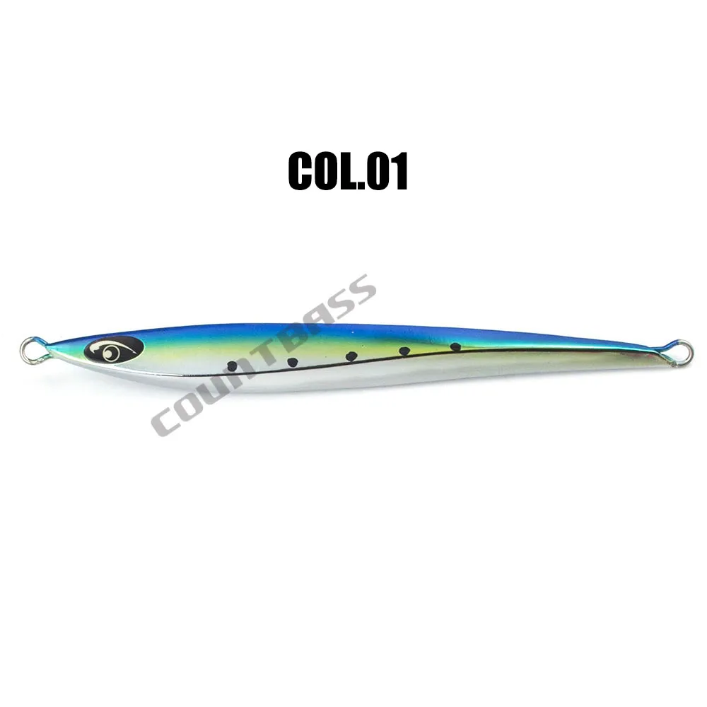 Señuelos de Jigging Countbass con ojos luminosos, plantillas de Metal para peces, agua salada, larga caída, plantilla rápida profunda, 150g, 5,3 oz - imagen 5