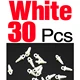 30Pcs White Color