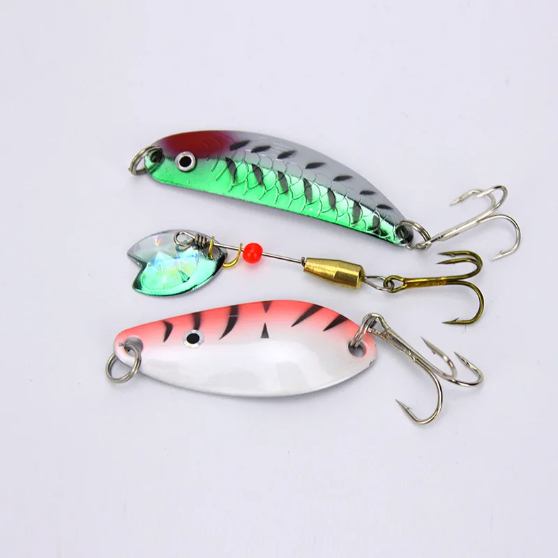 Kit de Señuelos de Pesca, Set de 30 piezas, cebo compuesto giratorio de hoja Salix, cebo giratorio, cuchara, pececillo, lápiz Popper - imagen 4