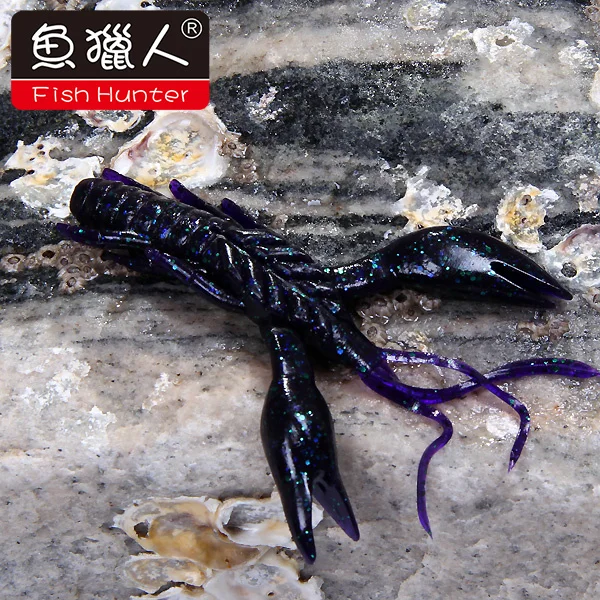 Señuelo de pesca Warcraft, cebo suave, martillo de gusano, camarones, añadir olor a pescado, señuelos de camarones artificiales, 8cm/10,5 cm - imagen 4