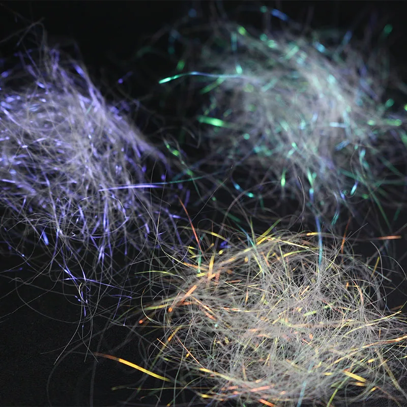 Nuevo 3 bolsas Spectrum Fly tying Ice Dub 3 estilos prisma laminado doblaje de hielo fibras nacaradas sintéticas holográficas cabello corporal de hielo - imagen 5