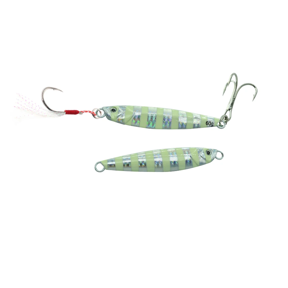 Señuelo de metal para pesca jigging, cebo duro, cuchara giratoria, aparejos artificiales con gancho, 40g, 60g, 1 unids/paquete - imagen 5