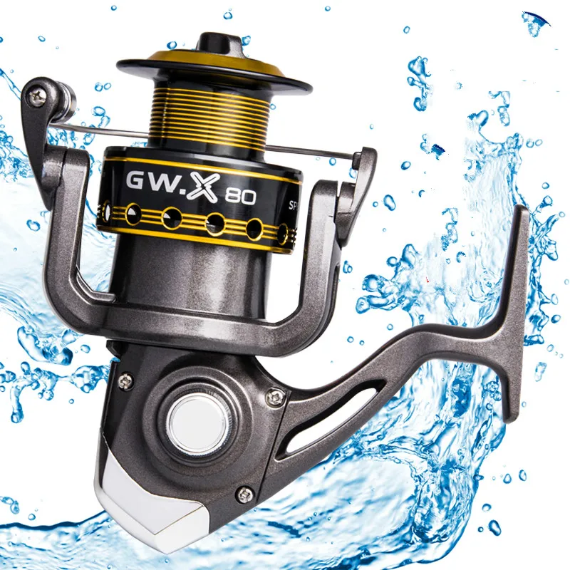 Carrete de Pesca giratorio con mango de madera, 11 rodamientos de bolas, carrete de Metal, bobina de Pesca ligera, señuelo de arrastre de mar - imagen 4