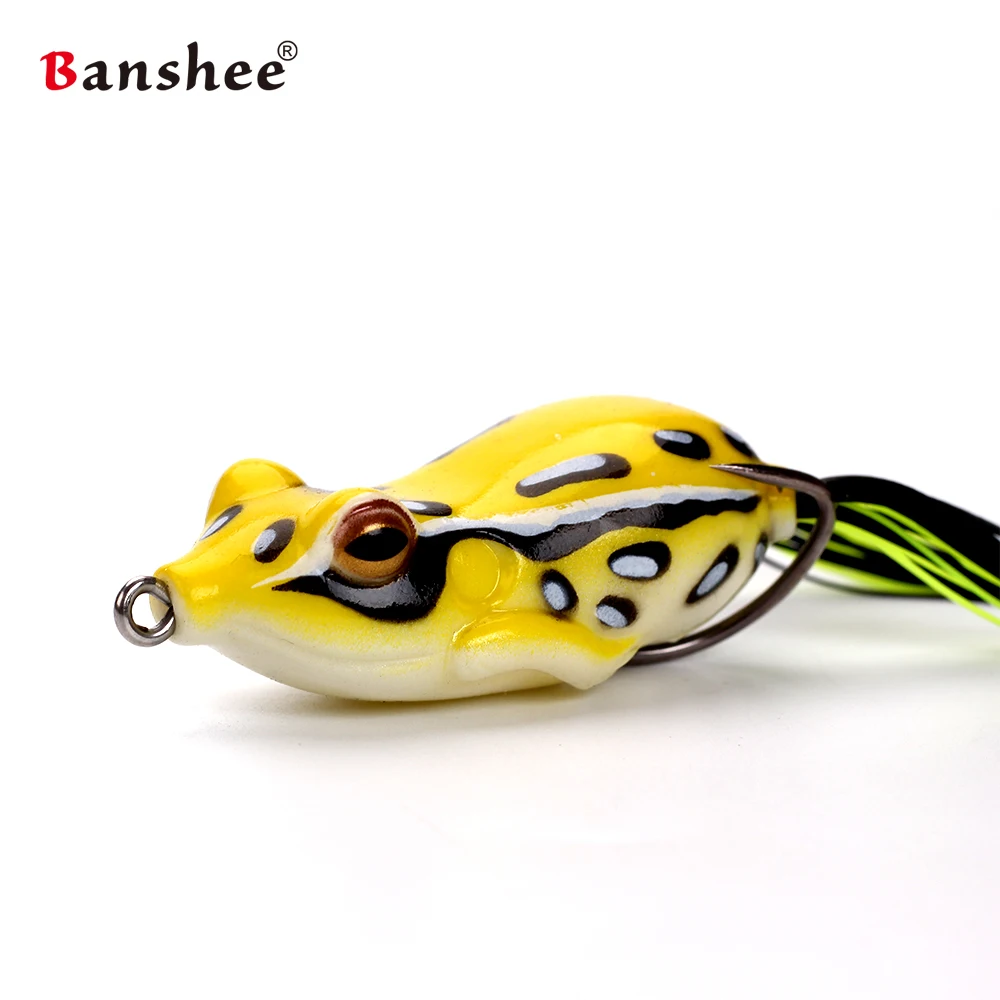 Banshee-señuelo de pesca de gran tamaño, cebo suave de pintura Natural, vida viva, Rana 3D, 15g, 60mm, BF01 - imagen 5