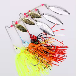 Señuelo Buzzbait ruidoso para lubina – acción viva y falda movible