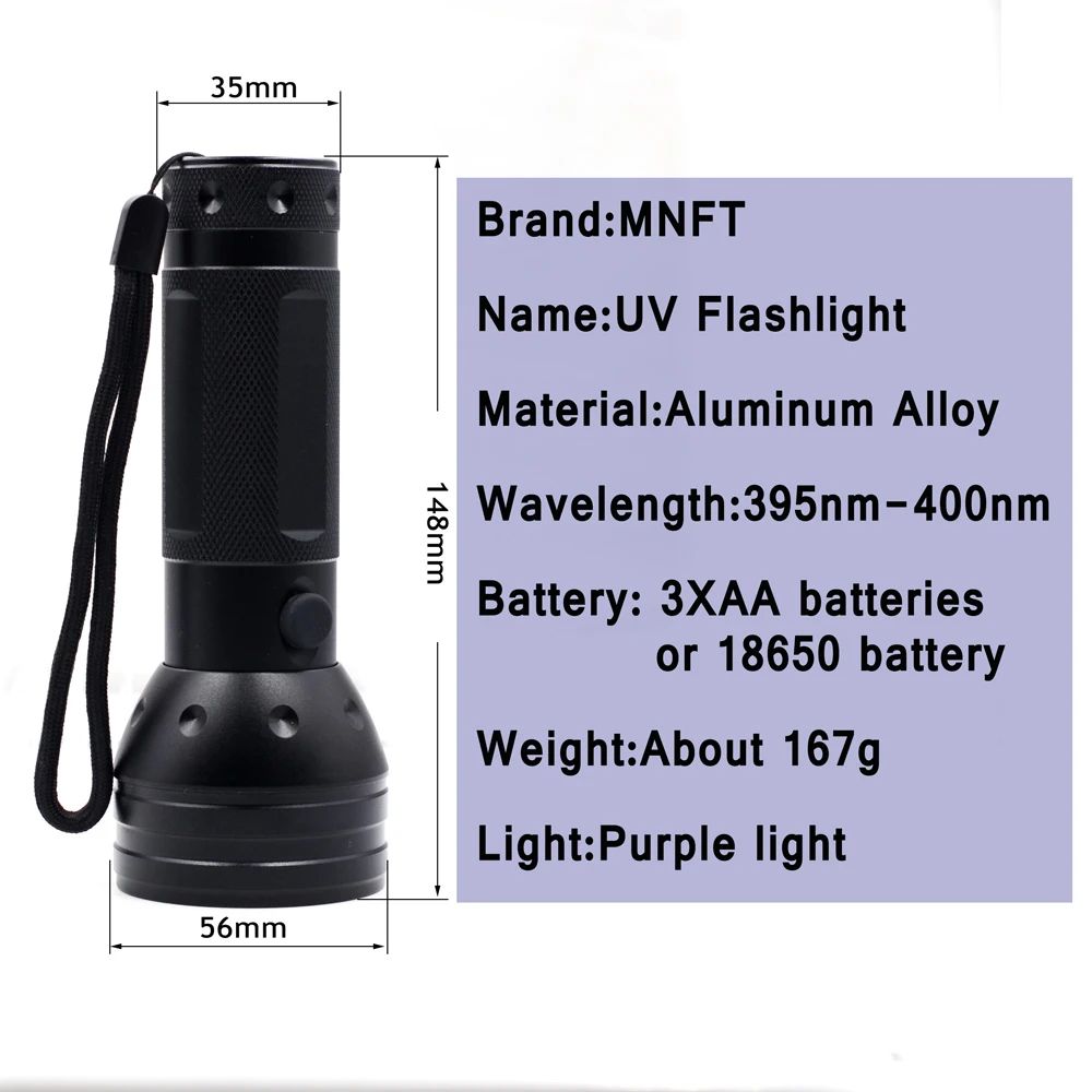 MNFT 1 Uds 51 LED linterna led ultravioleta marcador de tinta Invisible ultravioleta DIY cabeza de ninfa LOCA pegamento curado - imagen 2