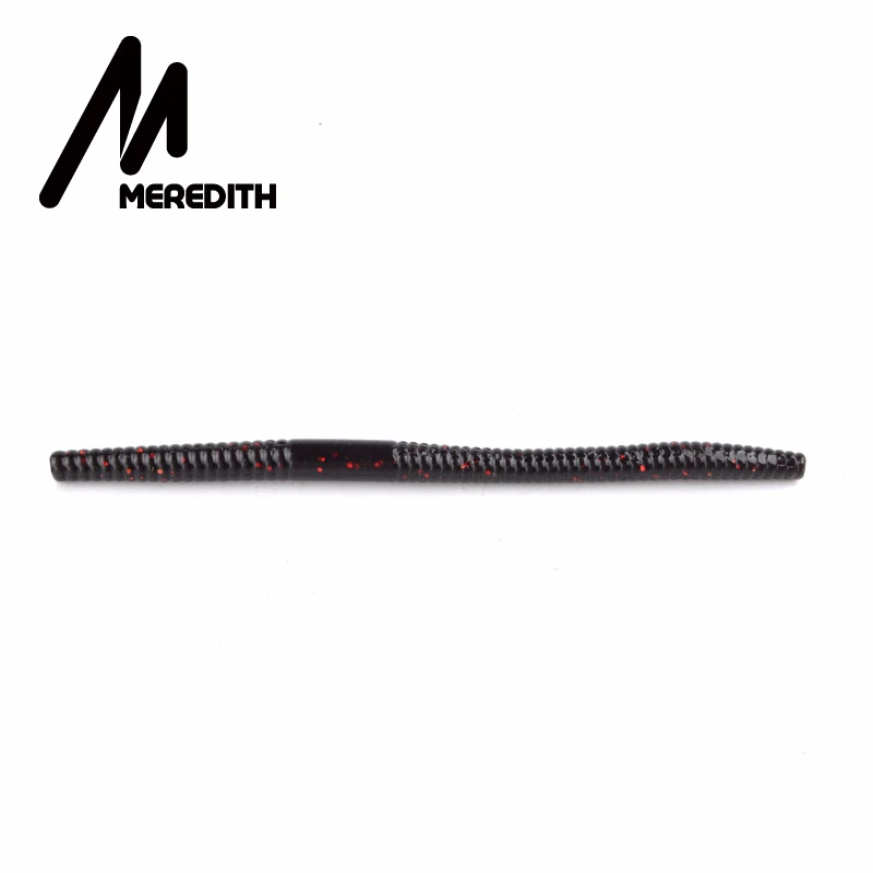MEREDITH-Cebos blandos para pesca de silicona 10 uds, 140mm, 5,3gr, cebos de gusanos artificiales, aparejos de pesca, crankbait - imagen 5