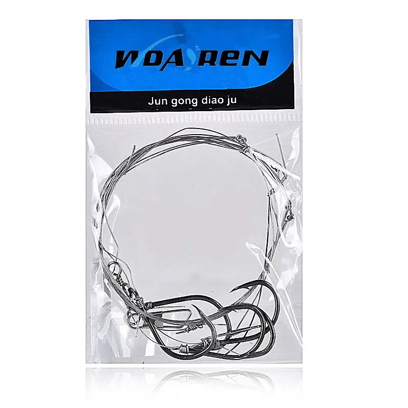 WDAIREN-anzuelos de acero inoxidable, aparejos de Pesca giratorios, cebos de Pesca, combinación única, gancho de cuerda con 5 ganchos pequeños - imagen 3