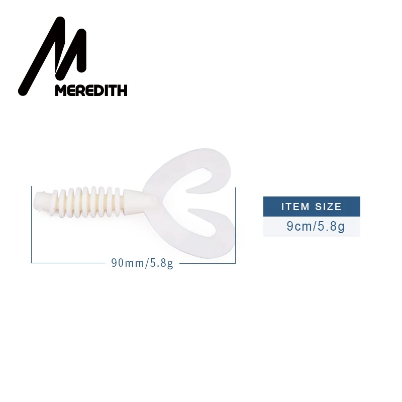 MEREDITH-Señuelos de Pesca de 8 piezas, 9cm, 5,8g, STINGER SHAD, cebo blando de plástico, PREDATOR PIKE - imagen 2