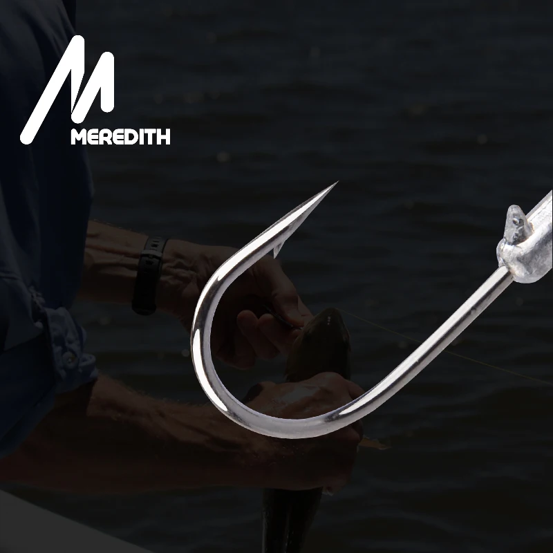 MEREDITH-anzuelo de pesca con ranura para sangre, gancho de pesca con cabeza giratoria, 3,5g, 5g, 7g, 10g, 14g, para señuelo suave de acero al carbono, 10 Uds. pesca accesorios mar cabeza plomada blux - imagen 4