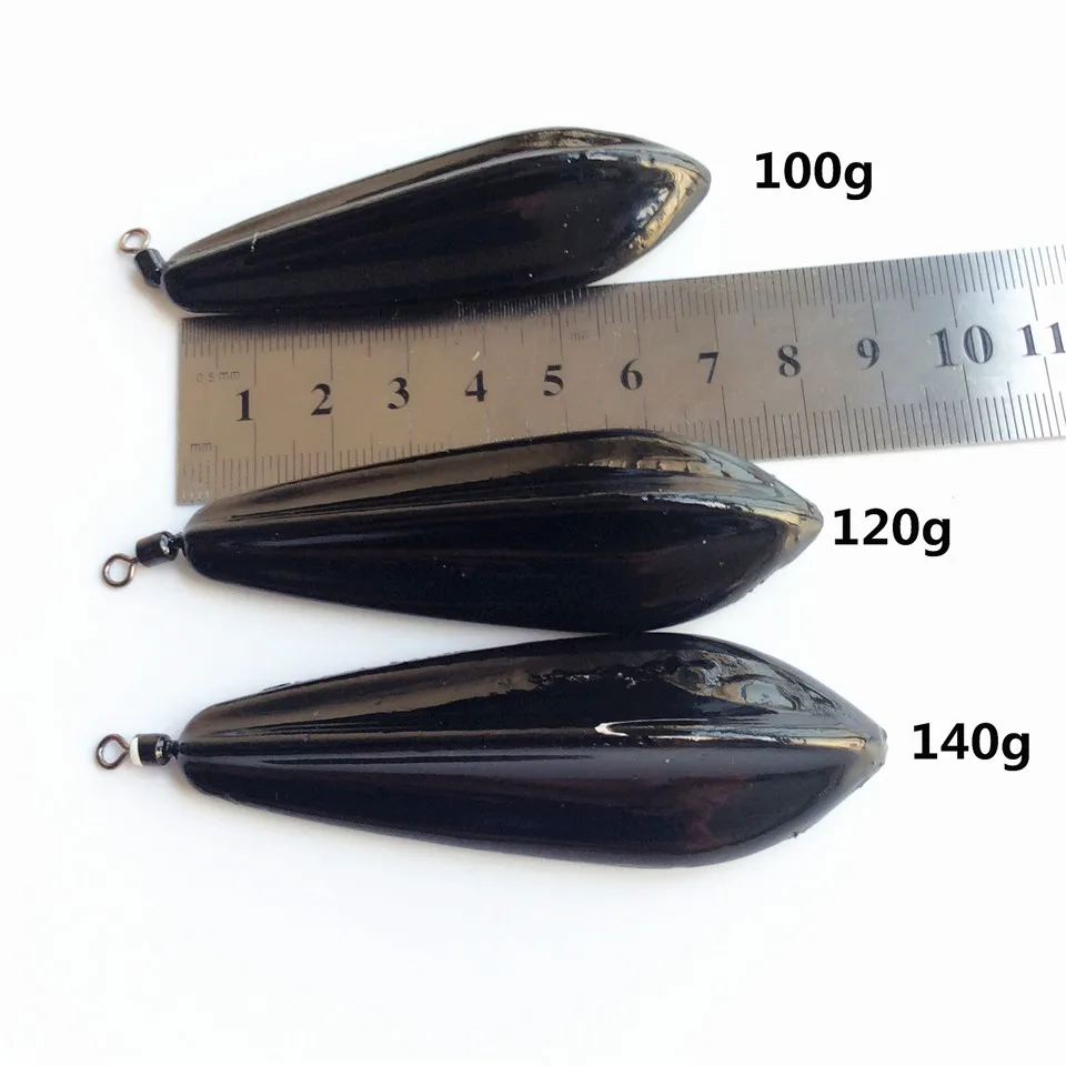 Swolfy-PESAS de plomo para pesca, accesorios de plomo, tamaño 50g/60g/80g/100g/120g/140g, 360 grados, lote de 4 unidades - imagen 4
