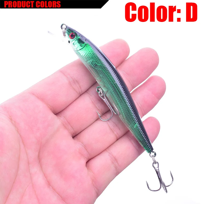 Señuelos de Pesca de pececillos Wobbler, 1 piezas, 10cm, 8g, cebo duro Artificial, accesorios de pesca, flotador lento, enchufe Topwater flotante - imagen 4