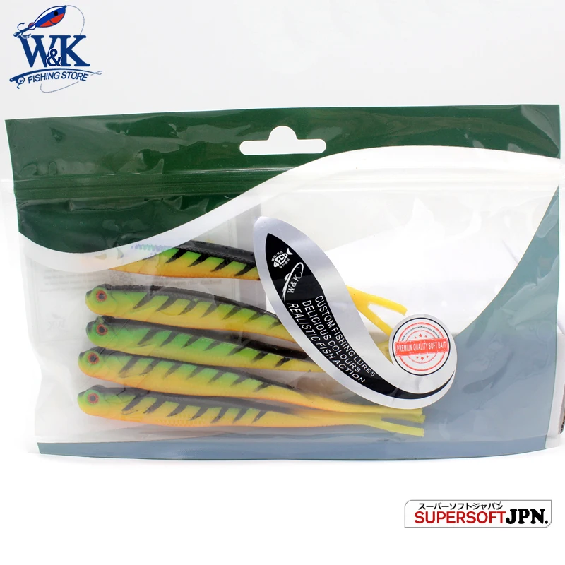 Aparejos de pesca, señuelo de pesca suave de 13 cm, aparejo de tiro, cebo de gusano, 5 uds., cola de Pin y cola de horquilla, cebo suave - imagen 4