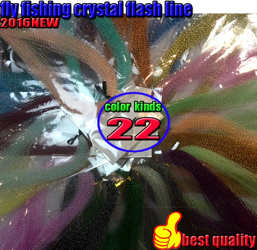 Línea Crystal Flash para pesca con mosca – 30 cm, 22 colores - imagen 2