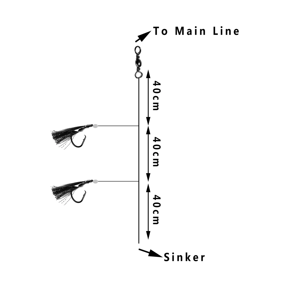 10 paquetes 4/0 Sabiki Rig pesca en agua salada Flasher Rig 2 kit de anzuelos de pesca pargo Tarakihi caballa señuelo de pesca de mar - imagen 4