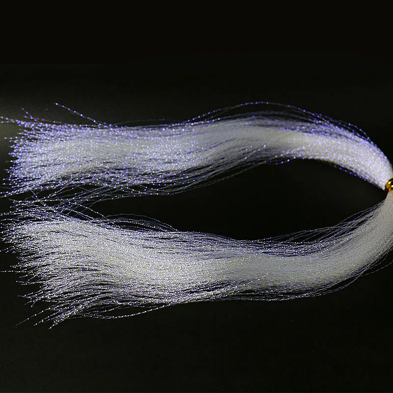 Caliente 16 paquetes de atado de moscas oropel flash retorcido nacarado y luz violeta flashabou surtido sabaki rig brillo materiales para atar moscas - imagen 4