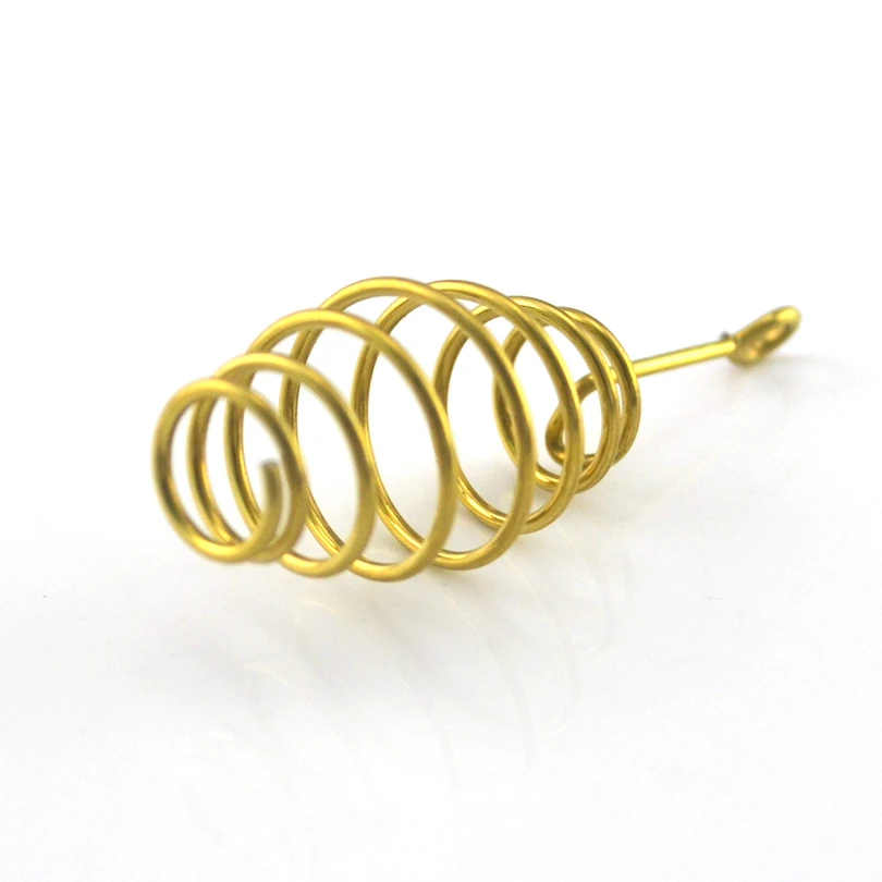 MNFT 200 unids/lote resorte en espiral con forma de oliva y bocina para anzuelos de pesca de explosión accesorios de cebo de pesca de acero inoxidable - imagen 3