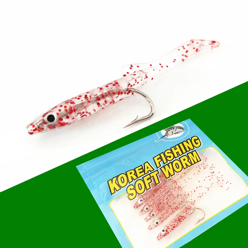 SUNMILE-señuelo de Pesca de Anguila, cebos blandos artificiales, 2g, 80mm, 6 unidades - imagen 5