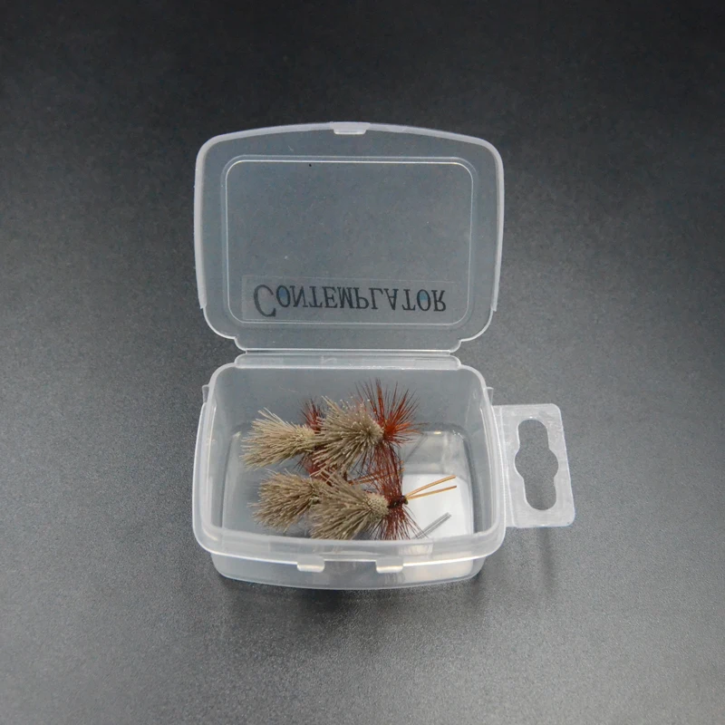 CONTEMPLADOR 4 unids/caja 12 #   Goddard Natural Caddis patrón de agua muelas secas flotando en agua pelo de ciervo cuerpo señuelo de pesca con mosca - imagen 4