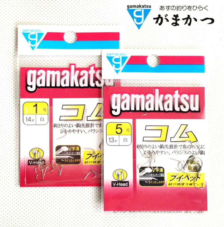 Gancho japonés Gamakatsu resistente, afilado y fuerte, sin púas, estudios (blanco) y gancho en V, 3 paquetes por lote - imagen 2