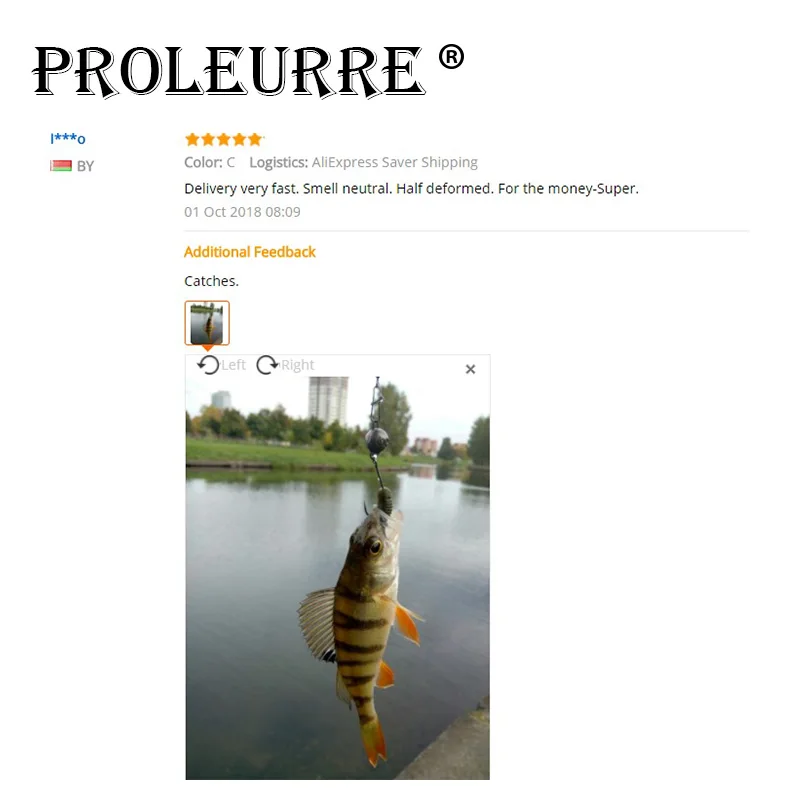 Proleurre-Señuelos de Pesca de gusanos blandos, Wobblers, Swimbait Jig Head, 10 colores, 50mm, 0,7g, lote de 10 unidades - imagen 2