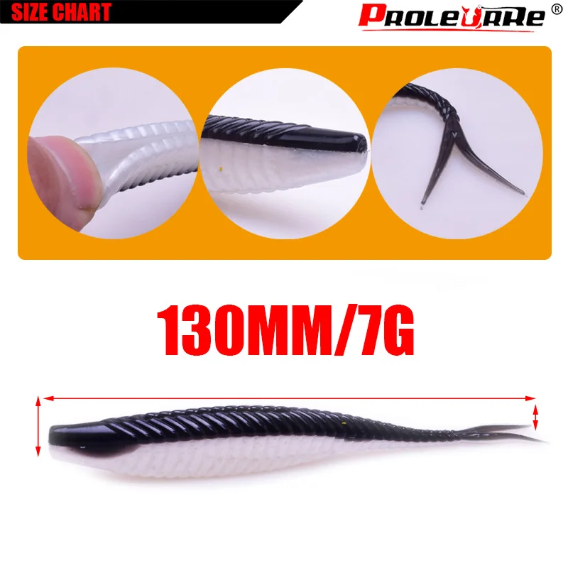 Proleurre-señuelo de pesca flotante, 120mm, 7g, Forktail Wobblers, Swimbait, señuelo suave, atrayente de olores, cebo Artificial de silicona - imagen 4