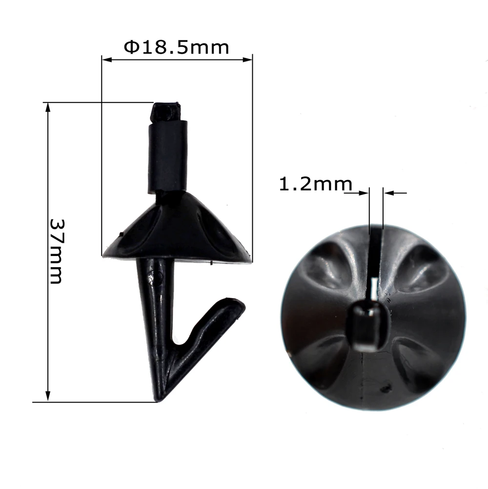 MNFT 12 Uds protectores de impacto negros aparejos de pesca de mar salva y protege cebos soporte Clip herramientas de pesca de estilo separatista - imagen 2