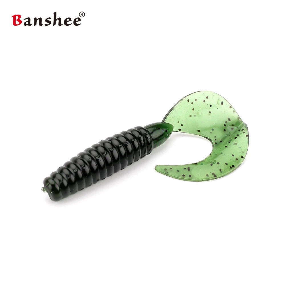 Cebo artificial suave KAL70, cebo wobbler de boca pequeña, señuelo de pesca de lubina, aparejos Grub de pvc para gusano, cabeza de plantilla, 6 colores, 70mm/4,5g, 10 unids/lote - imagen 4