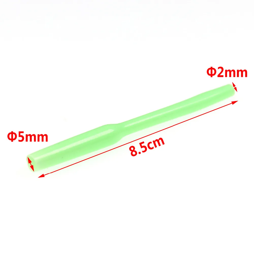 Bimoo-funda de gancho de tubo luminoso, accesorios de aparejo de pesca, tubo Protector de gancho para pesca en agua salada, 100 piezas - imagen 3