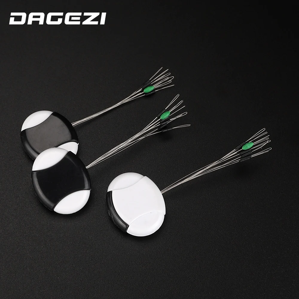 DAGEZI-flotador de pesca de alta calidad, tapón ovalado de goma amarillo, Conector de frijol espacial, accesorios de aparejos de pesca, 7 + 1, 5 unids/lote - imagen 4