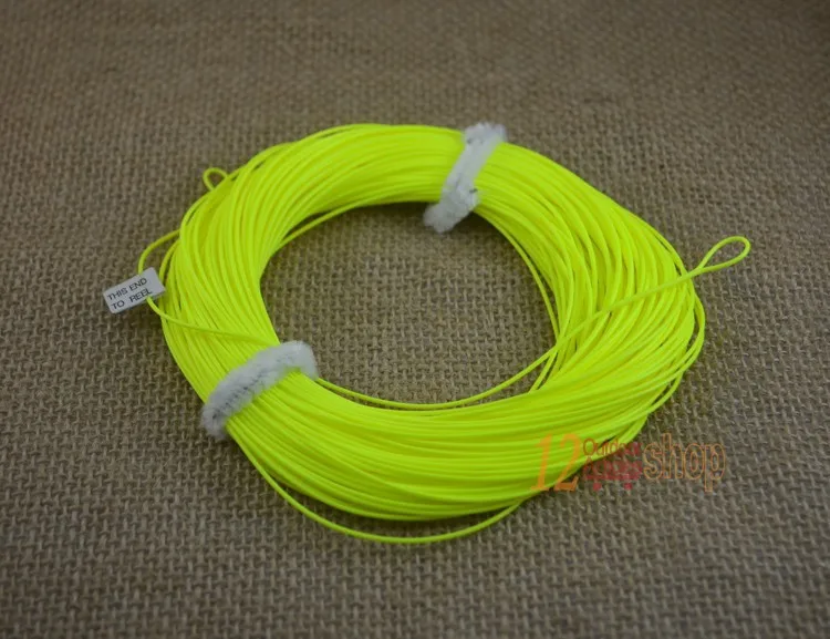 MNFT-Hilo de pescar WF4F ~ WF8F de buena calidad, 100 pies, hilo de pesca con mosca flotante, con extremo de bucle soldado, Color amarillo - imagen 4