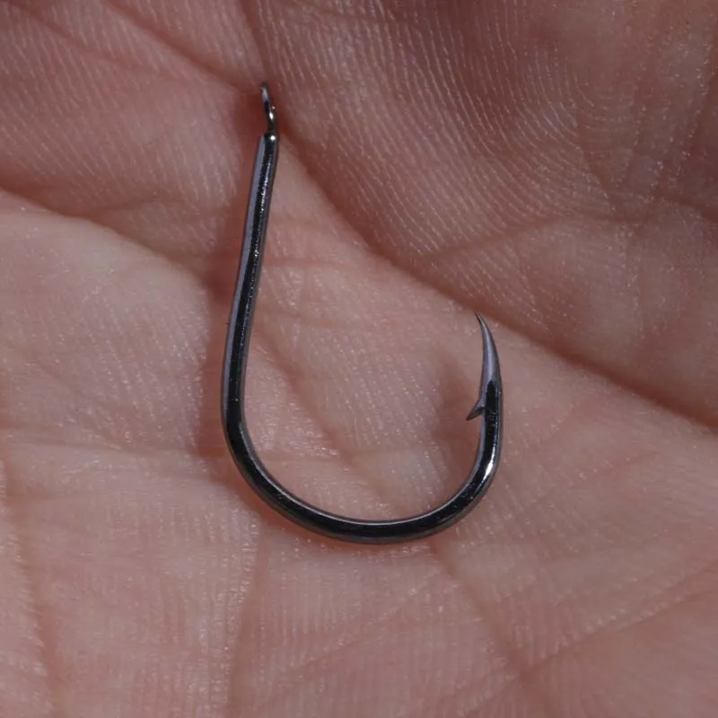 POETRYYI-anzuelos de pesca de acero con alto contenido de carbono, anzuelos de pesca de agua dulce, Agujero fuerte, aparejos de pesca de carpa, tamaño #1-15, P30