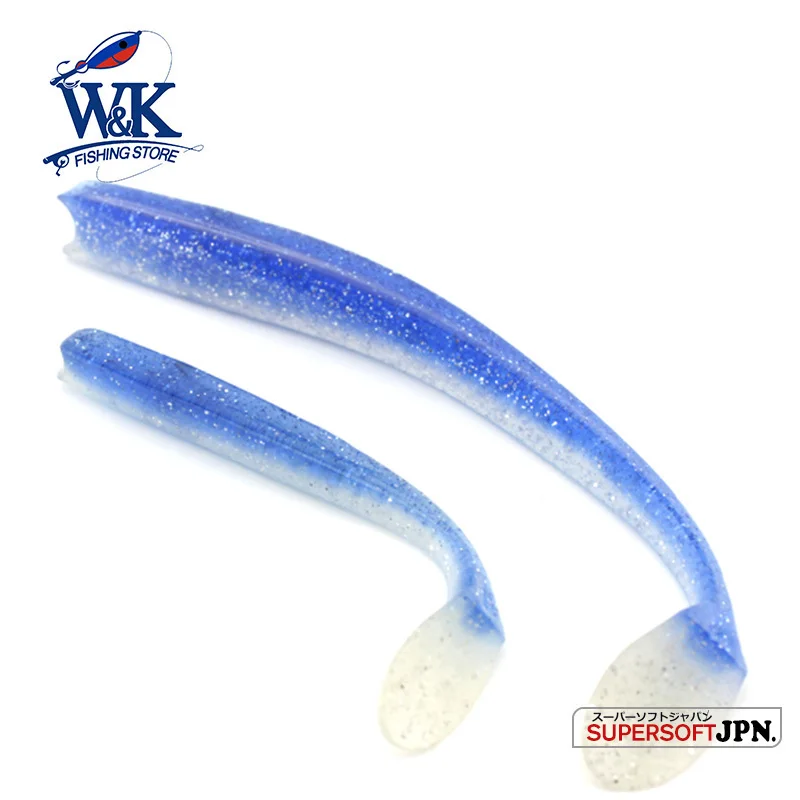 W & K Slug-cebo de pesca de Vinilo Suave, Señuelos de Pesca con cremallera con cola de paleta, Swimbaits, aparejos de pesca en barco, 14 cm, 13g, 4 unidades por lote - imagen 4