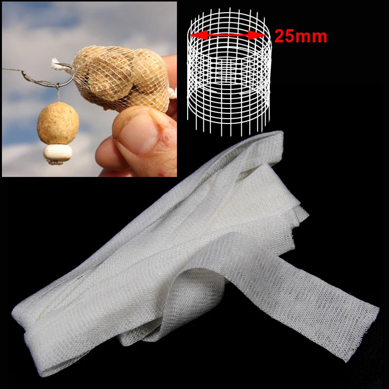 Bimoo-malla para pesca de carpa, Material de aparejo de cebo para pesca de carpa, PVA, 25mm / 37mm X 2m - imagen 4
