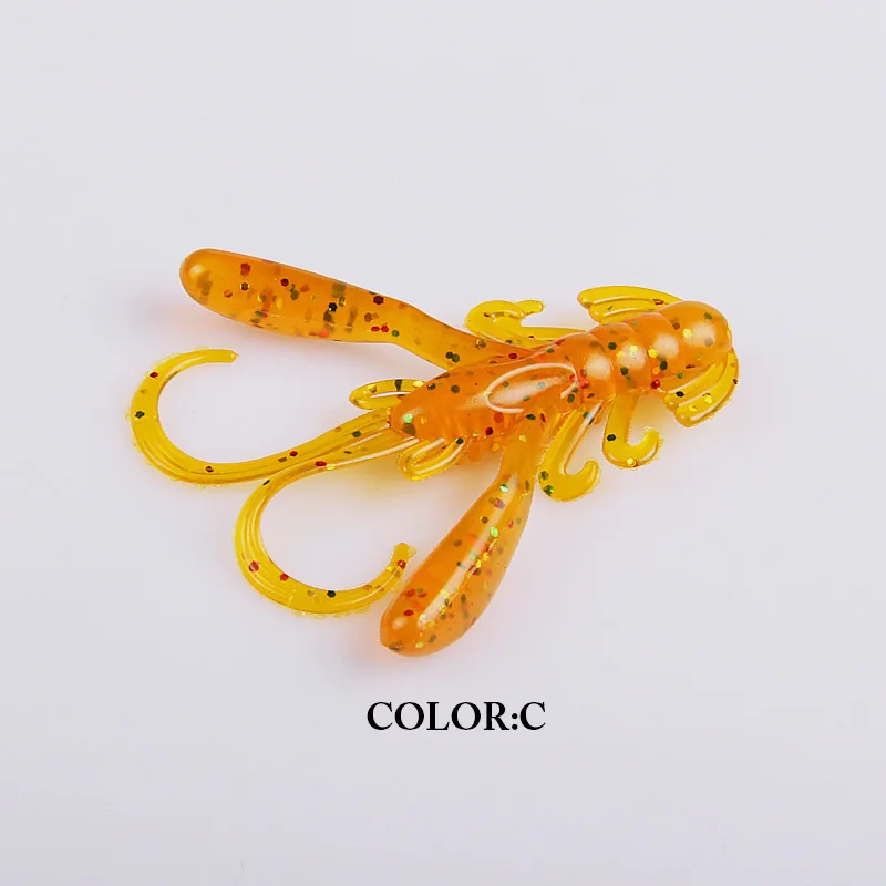 2019 supercontinente 15 unids/lote cebo suave Señuelos de silicona gusano 4cm 1,6g Señuelos de pesca atractivo olor a camarón sal Wobbler - imagen 3