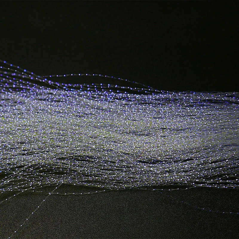 Caliente 16 paquetes de atado de moscas oropel flash retorcido nacarado y luz violeta flashabou surtido sabaki rig brillo materiales para atar moscas - imagen 3