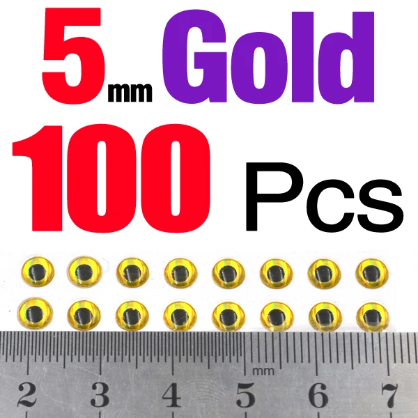 5mm Gold 100pcs