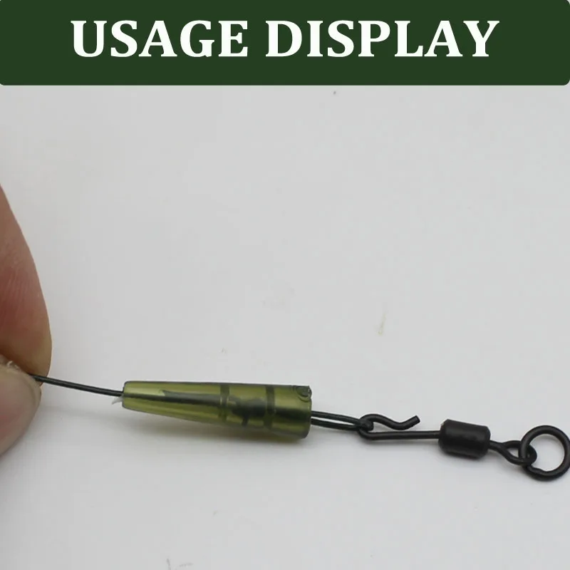 Mini mangas antienredos de goma, manga de gancho de cambio rápido, Micro tubo de amortiguación, carpa, besugo, Tench, aparejos de pesca gruesos, 20 Uds. - imagen 5