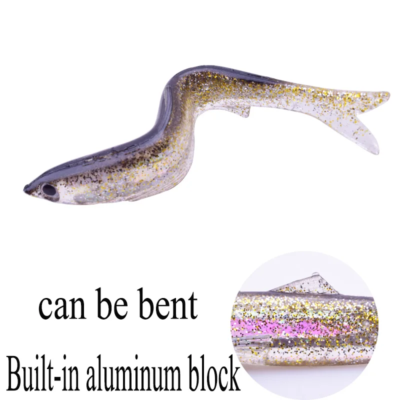 Señuelo de aluminio para Pesca, anzuelo de plástico suave de 13cm/13,8g, Leiqiang, curricán, lubina, pez negro, caballa, aparejos de Pesca, 1 ud. - imagen 3