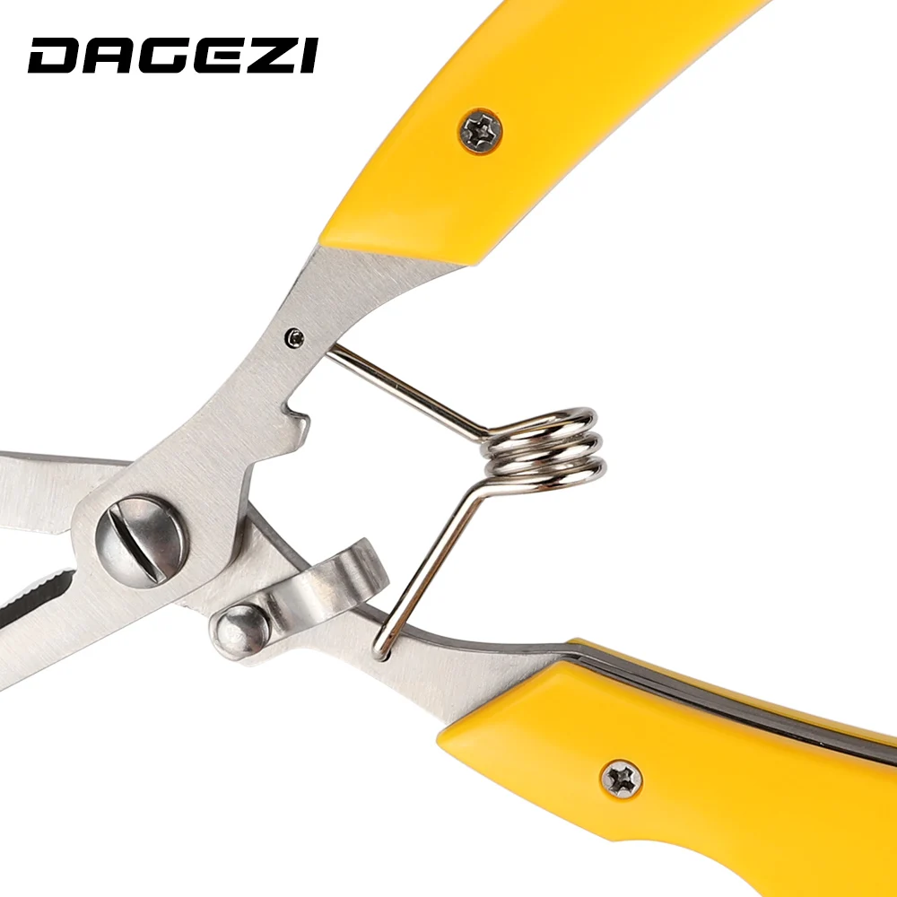 DAGEZI-Alicates de pesca multifuncionales, accesorios de pesca de carpa de acero inoxidable, tijeras de corte de línea, dos colores - imagen 4