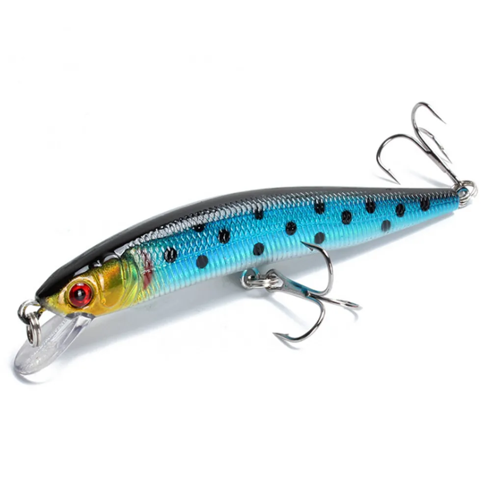 Señuelo de pesca de pececillos, cebo Artificial duro, ojos 3D, 10cm, 8g, Wobblers, Crankbait, cebos flotantes de plástico, Lucio, Carpa, 1 piezas - imagen 5