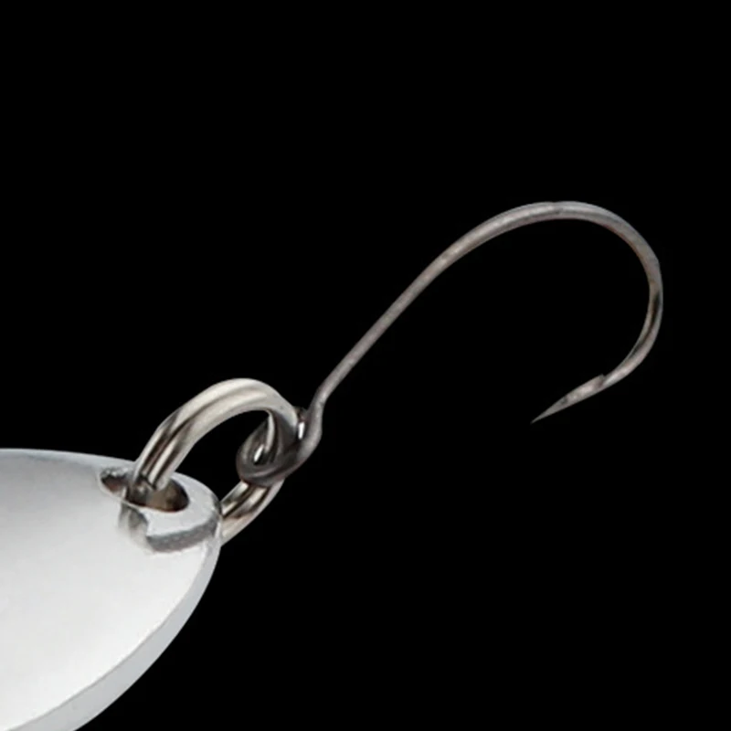 Señuelos de Pesca Wobbler, cebos giratorios, cucharas de 5g, cebos artificiales dorados/plateados, lentejuelas duras, aparejos de gancho de acero y Metal, 1 ud. - imagen 5