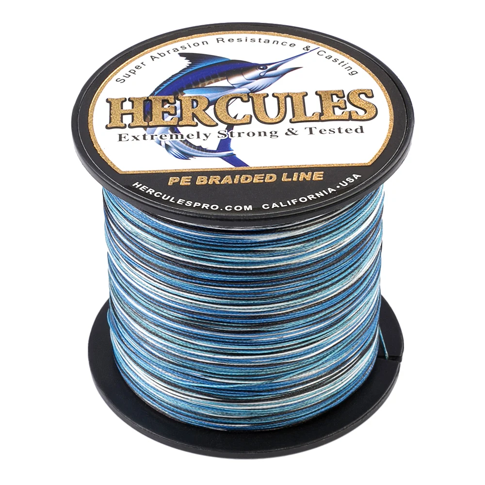 Hercules-sedal de Pesca de carpa de 8 hebras, hilo trenzado de 300m y 100% PE, 15 colores, fuerte, 10-300LB - imagen 4