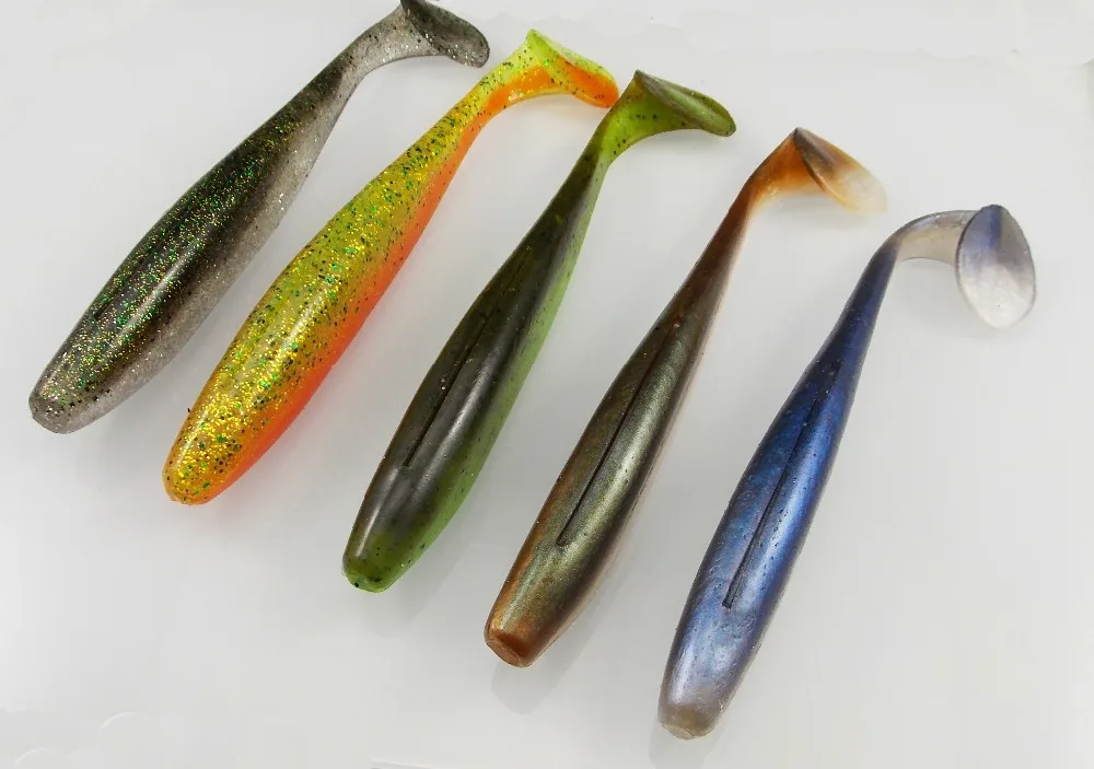 KESFISHING-señuelo de Pesca grande ES, fácil brillo, 180mm, cebos artificiales de plástico blando, cola de paleta, Leurre Souple para agua salada - imagen 3