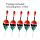 5pcs red and green