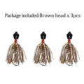 3pcs brown head